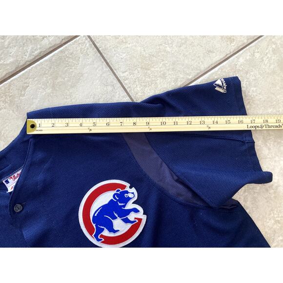 MLB Chicago Cubs Jersey Mens 2XL Major League Baseball Blue Cubbies Blank Merch - Picture 7 of 12